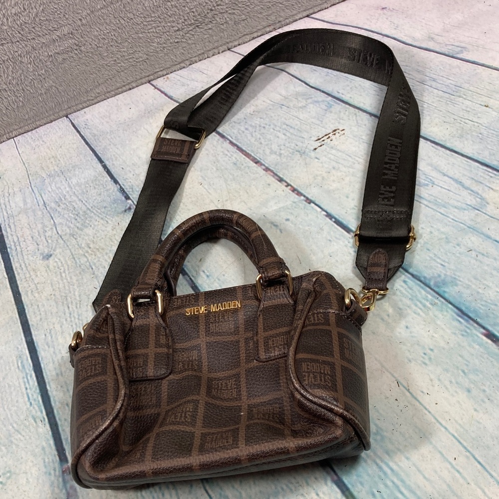 Steve Madden Cross Body Purse Dark & Light Brown Removable & Adjustable Straps